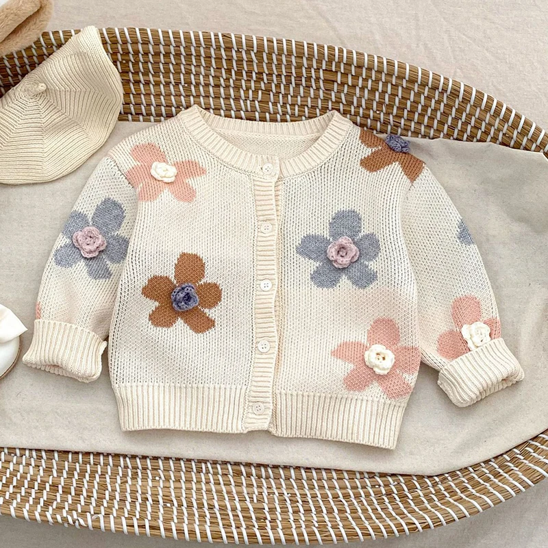 Knit Cardigan Infant - 2025 nowa jesienna noworodek dziewczynek sweter