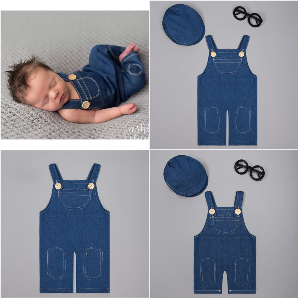Baby Overall Denim - ❤️ Ubranka do sesji noworodkowej, dżinsowe