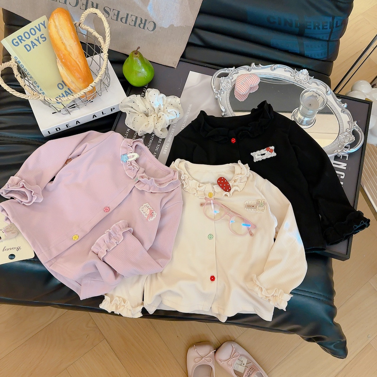 Knit Cardigan Infant - Dziewczęca koszulka z długim rękawem na