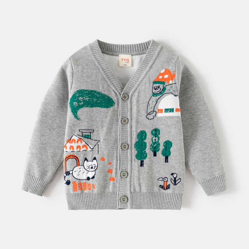 Knit Cardigan Infant - Sweter Rozpinany Dziewczęcy Chłopięcy Dziecięcy Niemowlęcy