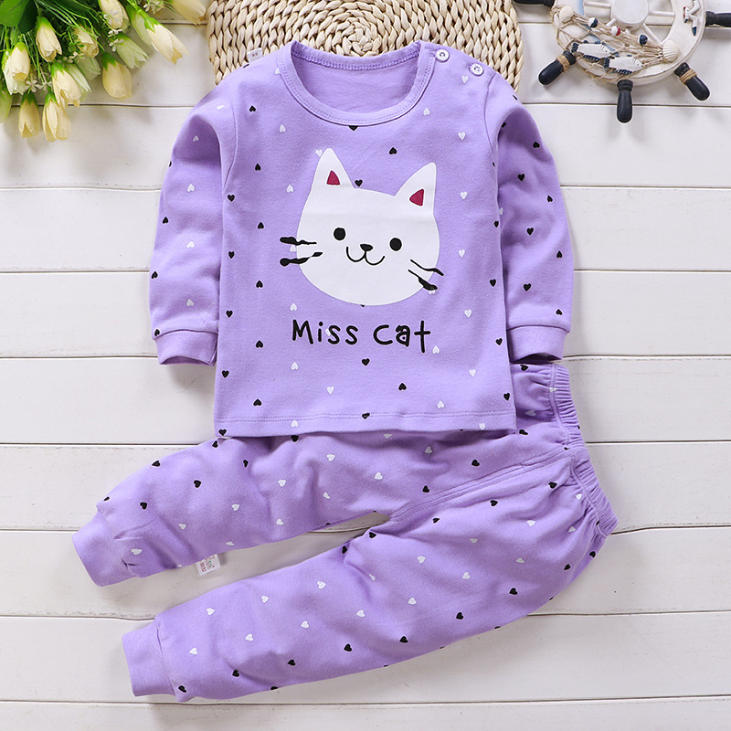 Baby Clothing For Sleep - Jesienna bielizna nocna piżamy dla dziewczynek