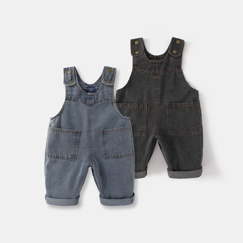 Baby Overall Denim - 2026 Nowa Koreańska Wersja Miękki, Prany