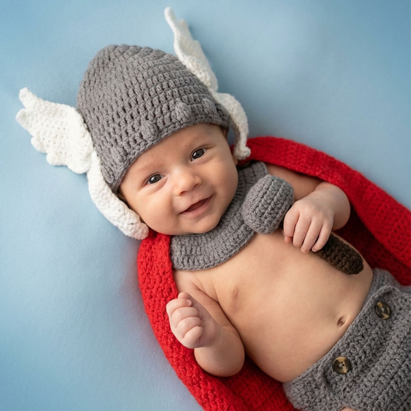 Baby Clothing Unisex - Rekwizyty do sesji noworodkowej, kostium Thora,