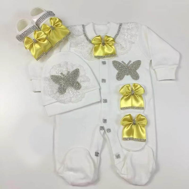 4 szt. Zestaw ubranek powitaln – Baby Clothing Names recenzja i cena