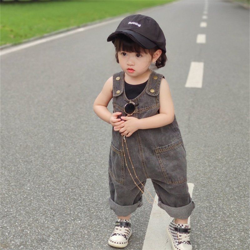 Dżinsy dziecięce 2-9 lat, kore – Baby Overall Denim recenzja i cena
