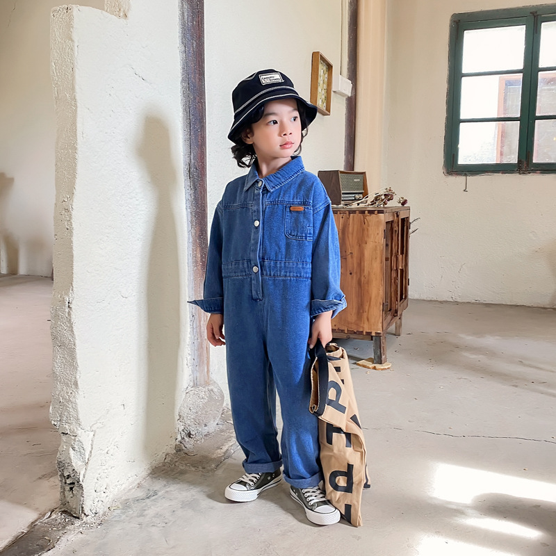 2024 jesienne dziecięce kombin – Baby Overall Denim recenzja i cena