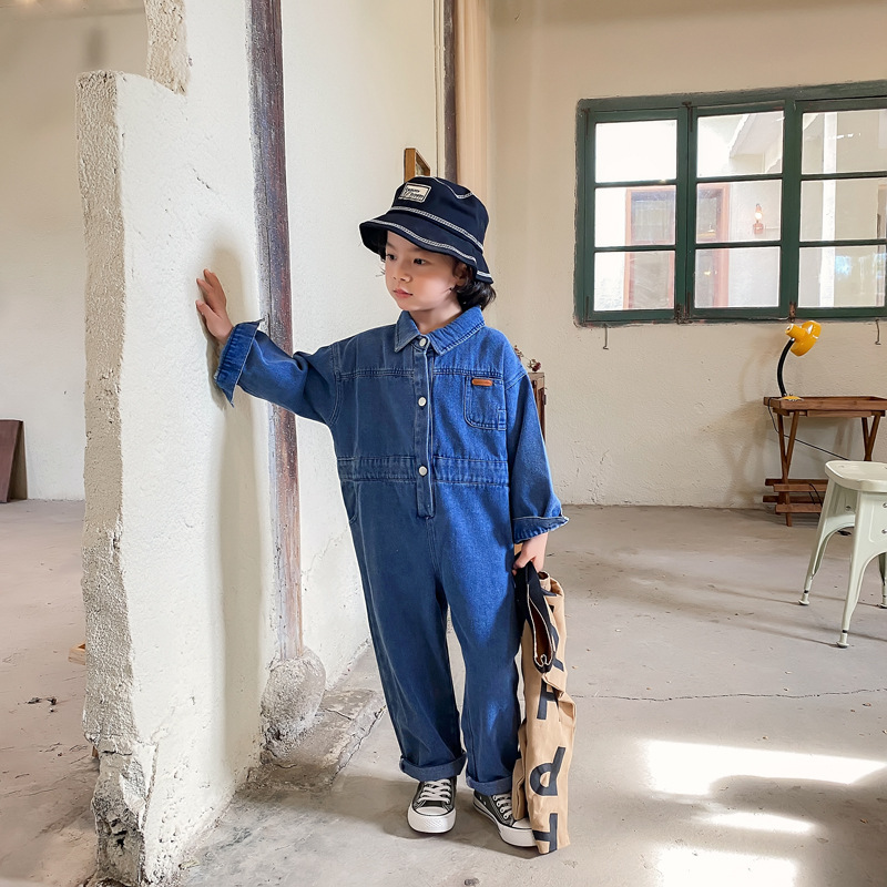 2024 jesienne dziecięce kombin – Baby Overall Denim recenzja i cena