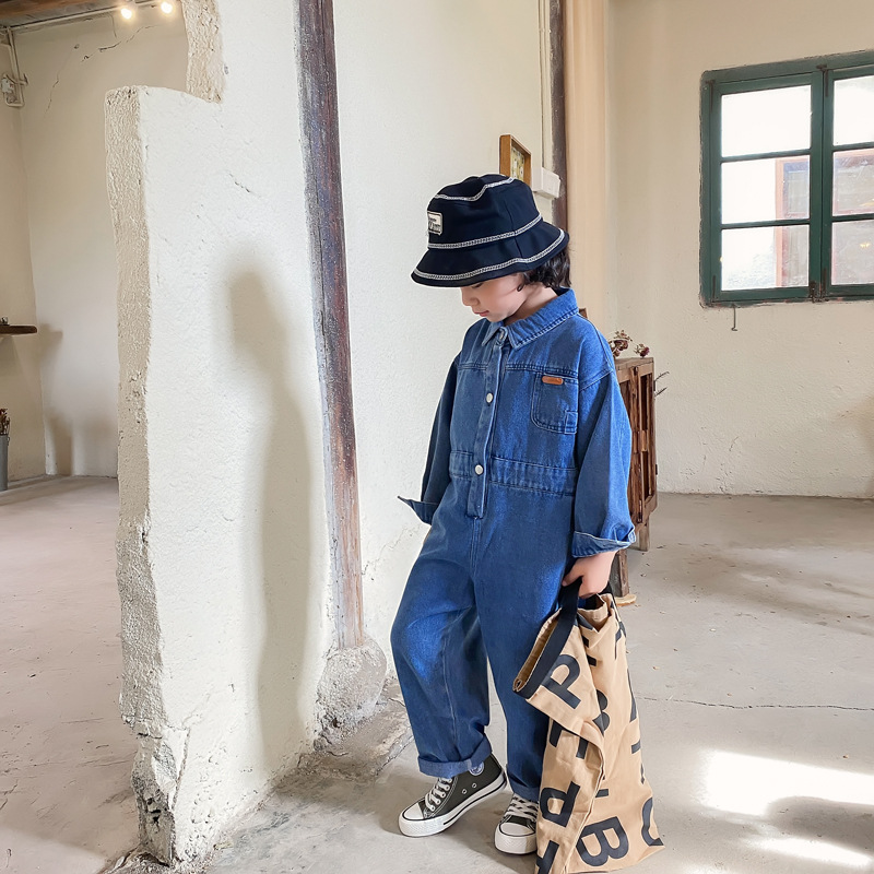 2024 jesienne dziecięce kombin – Baby Overall Denim recenzja i cena